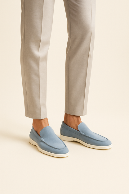 Ladore Suede Loafers Light Blue
