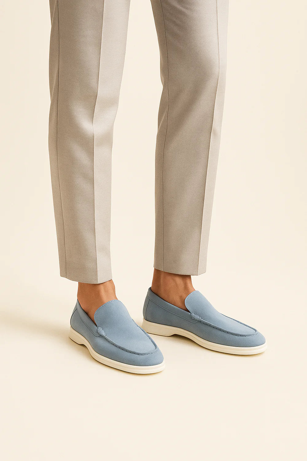 Ladore Suede Loafers Light Blue