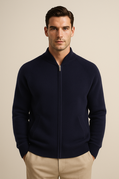 Varenu Merino Cardigan Navy