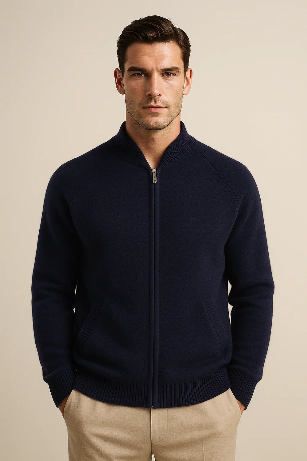 Varenu Merino Cardigan Navy