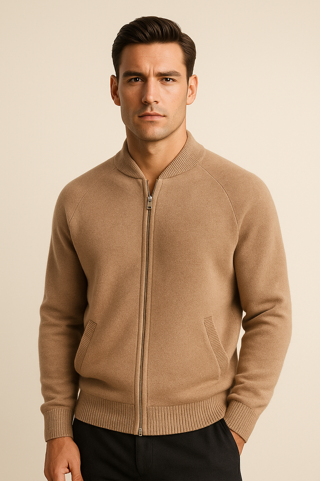 Varenu Merino Cardigan Beige