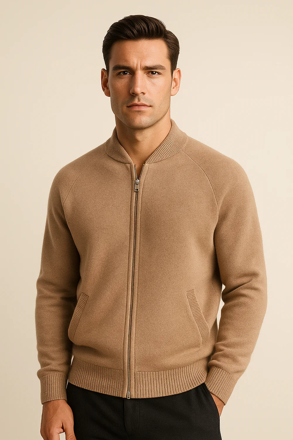 Varenu Merino Cardigan Beige