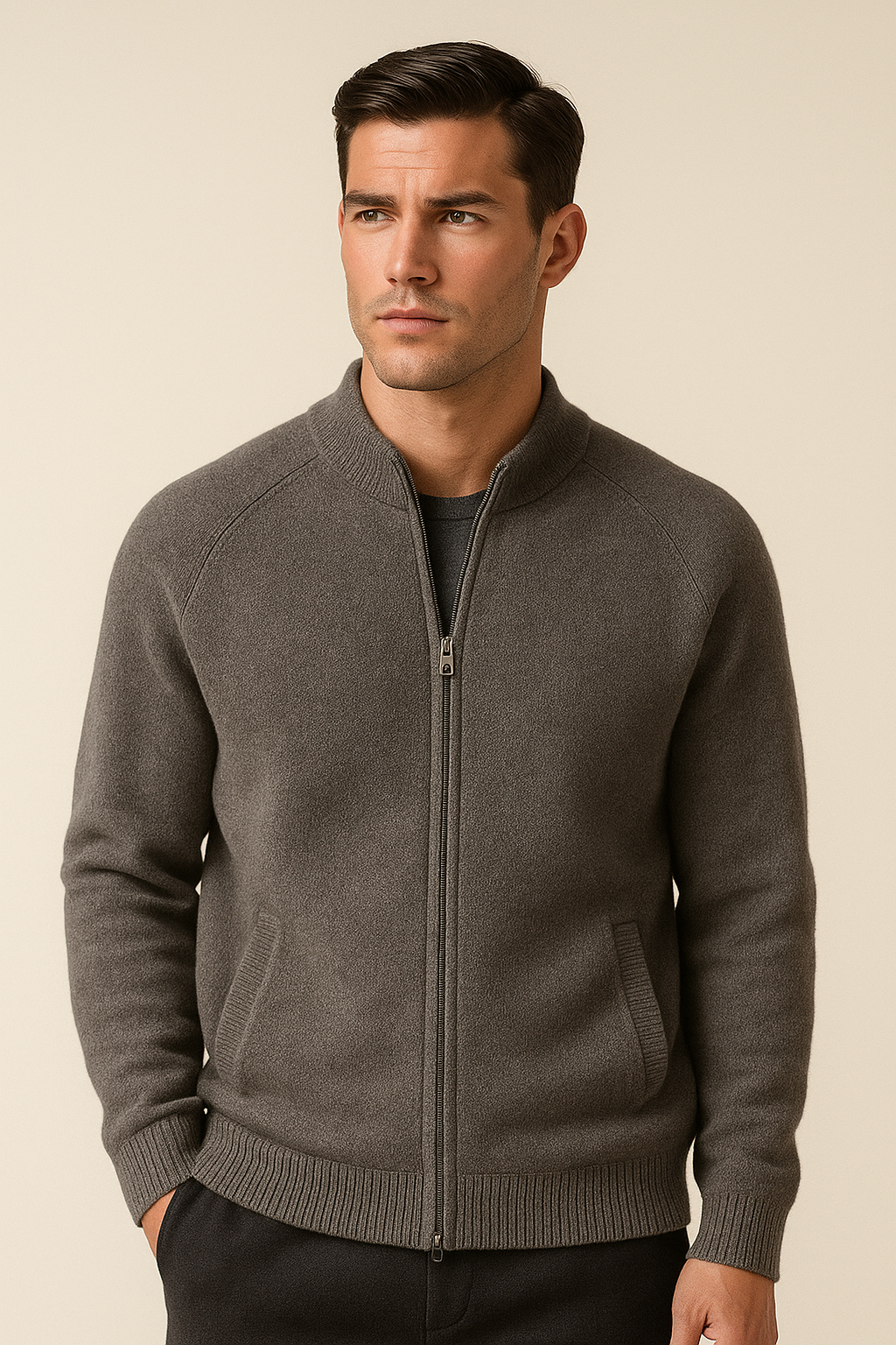 Varenu Merino Cardigan Grey
