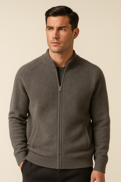 Varenu Merino Cardigan Grey