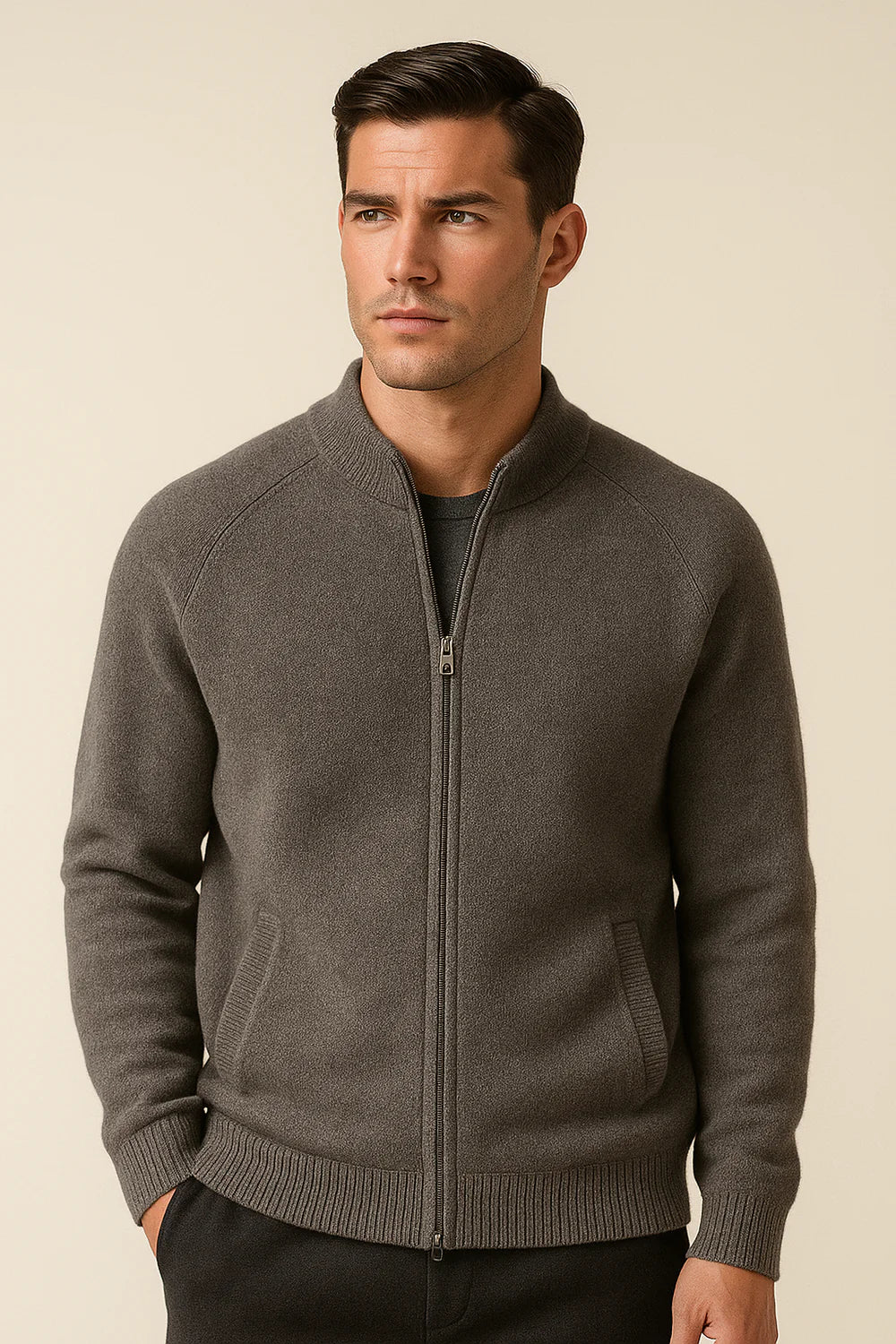 Varenu Merino Cardigan Grey