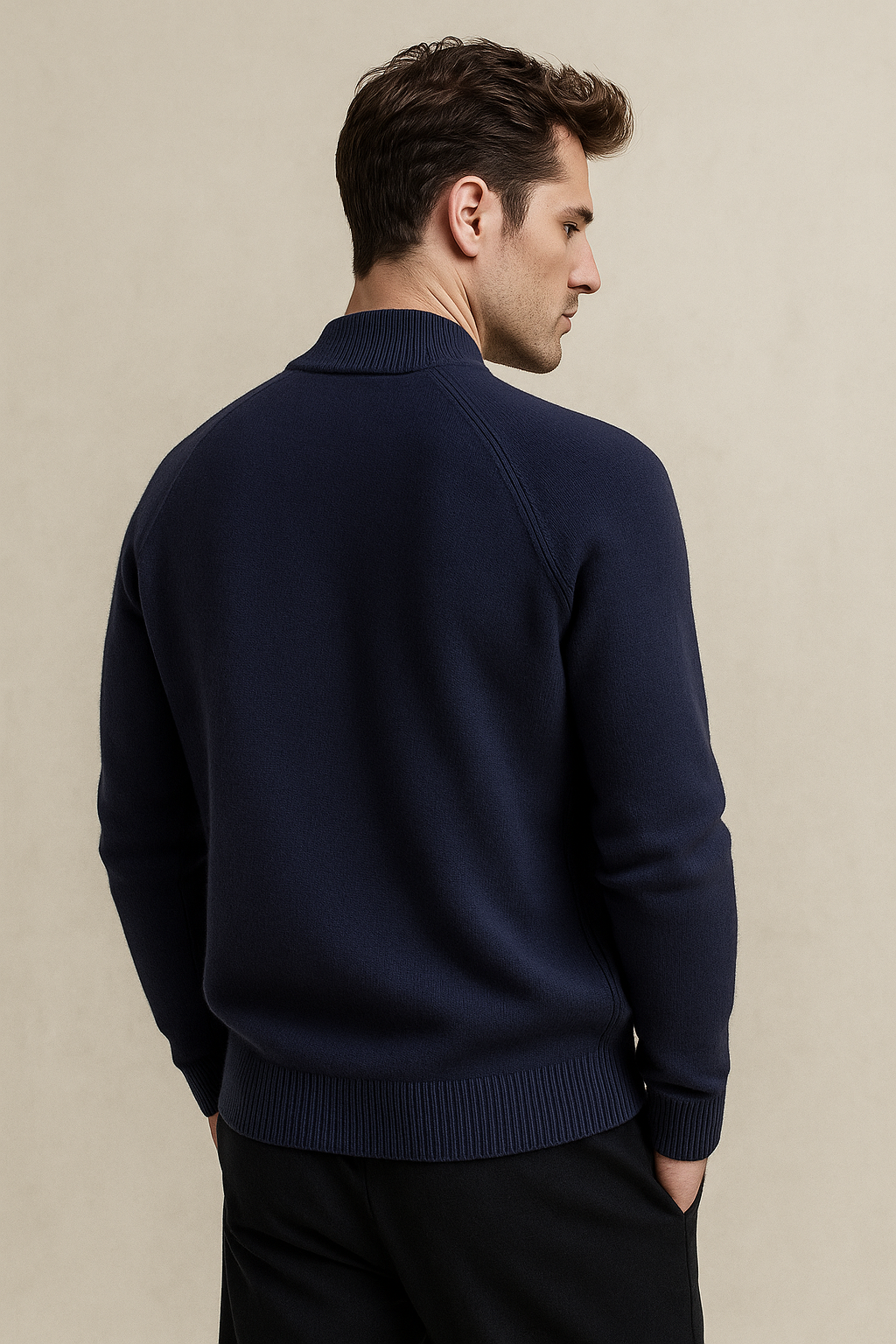 Varenu Merino Cardigan Navy