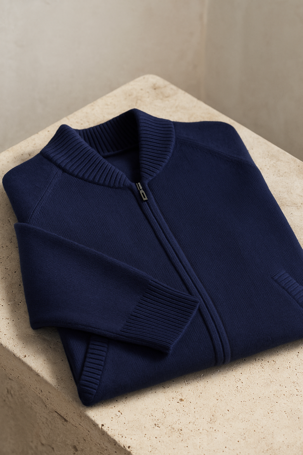 Varenu Merino Cardigan Navy