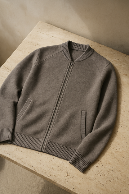Varenu Merino Cardigan Grey