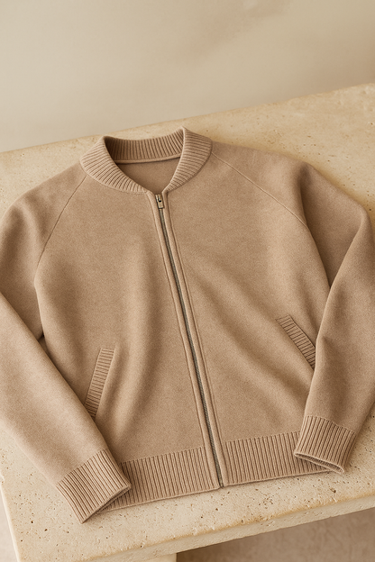 Varenu Merino Cardigan Beige