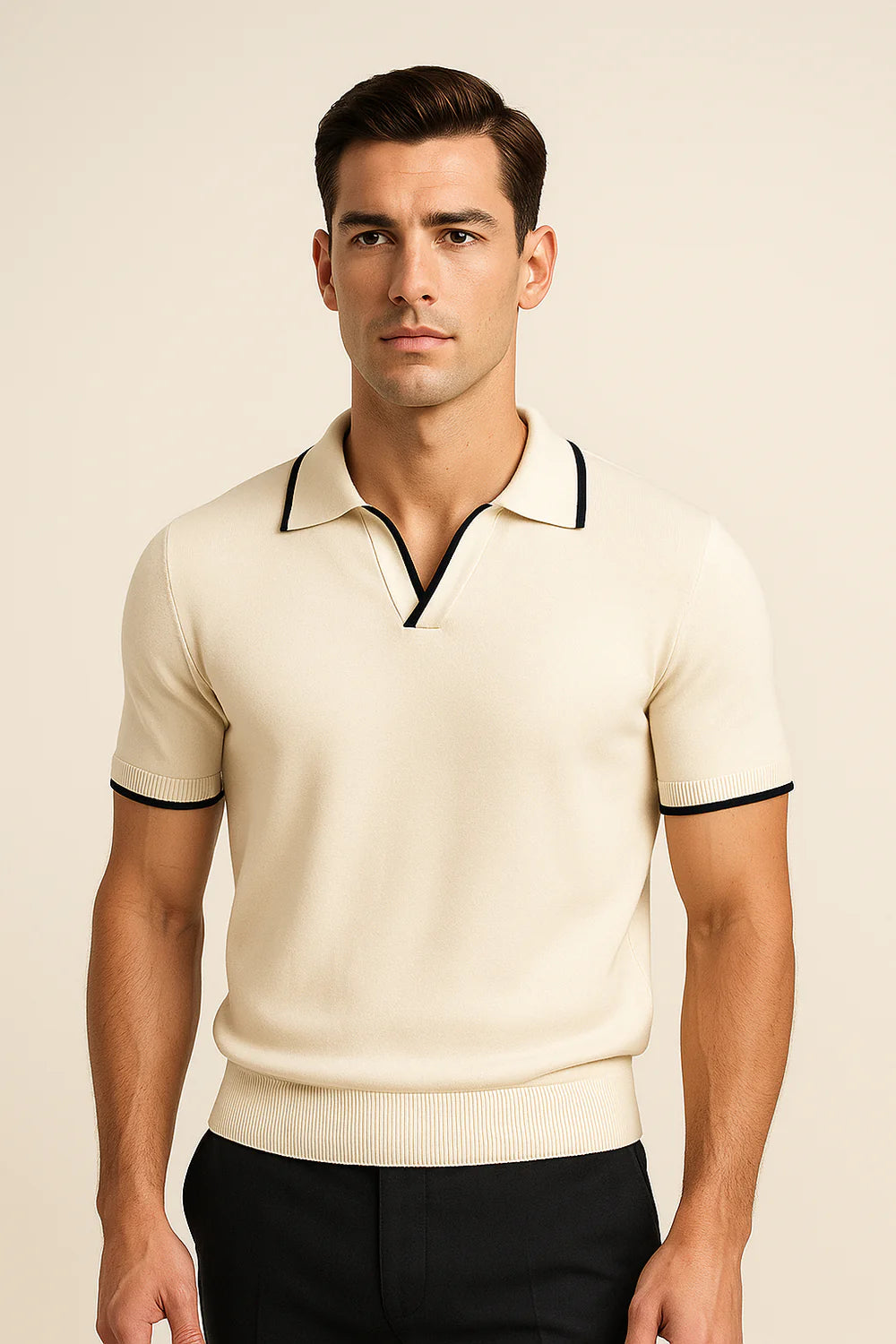 Parivo Knitted Polo Ivory