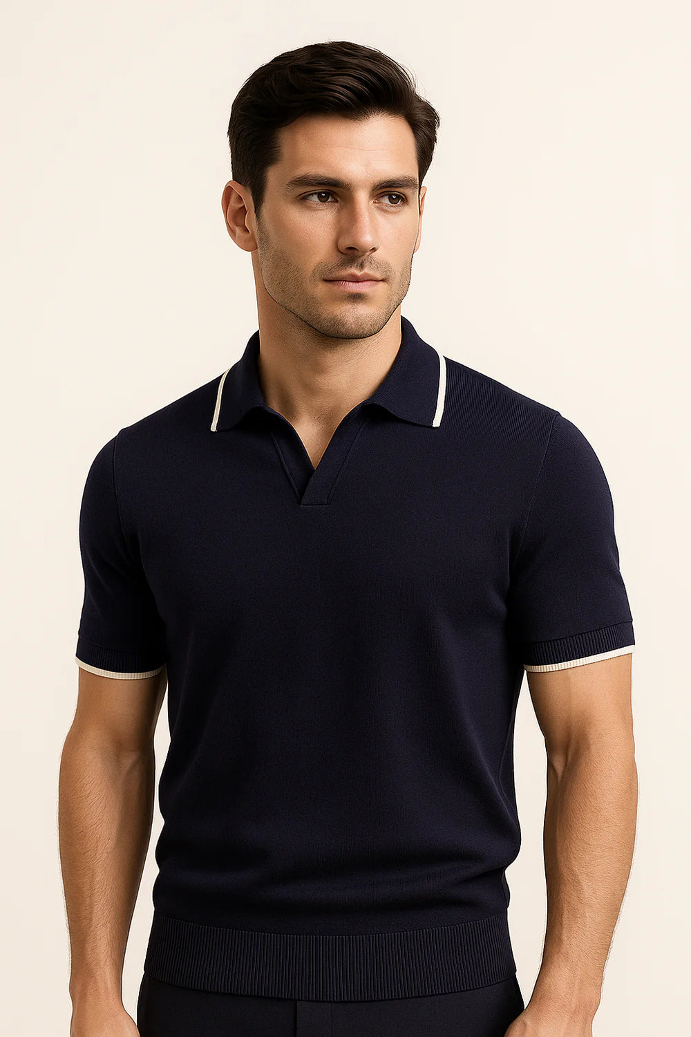Parivo Knitted Polo Navy
