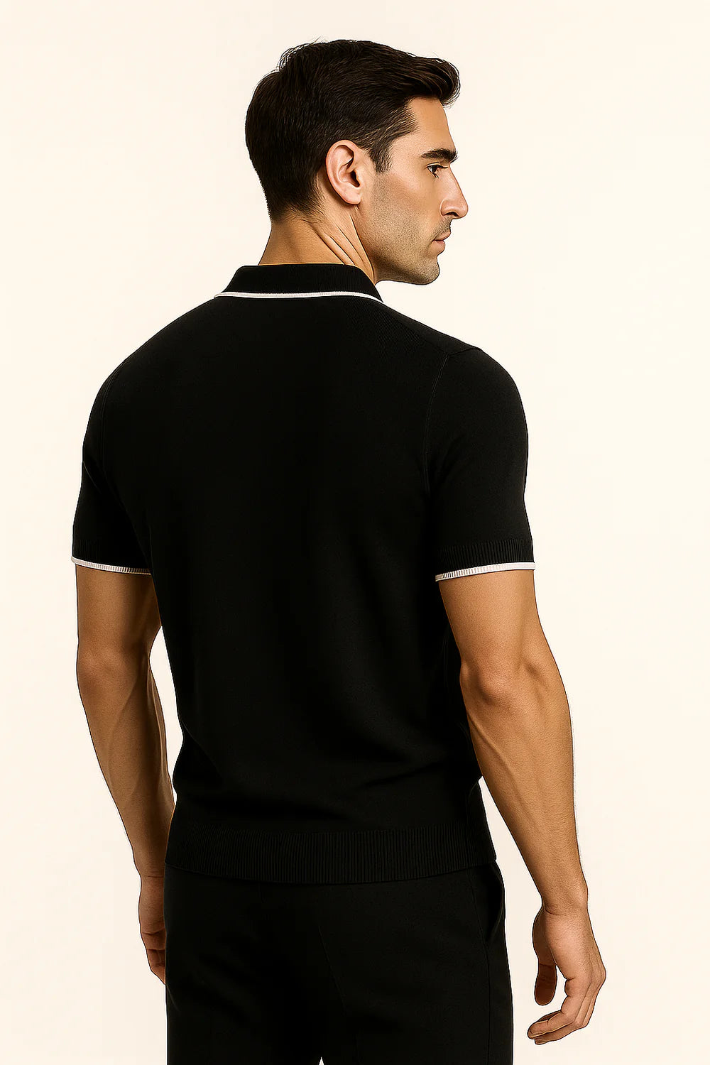 Parivo Knitted Polo Black