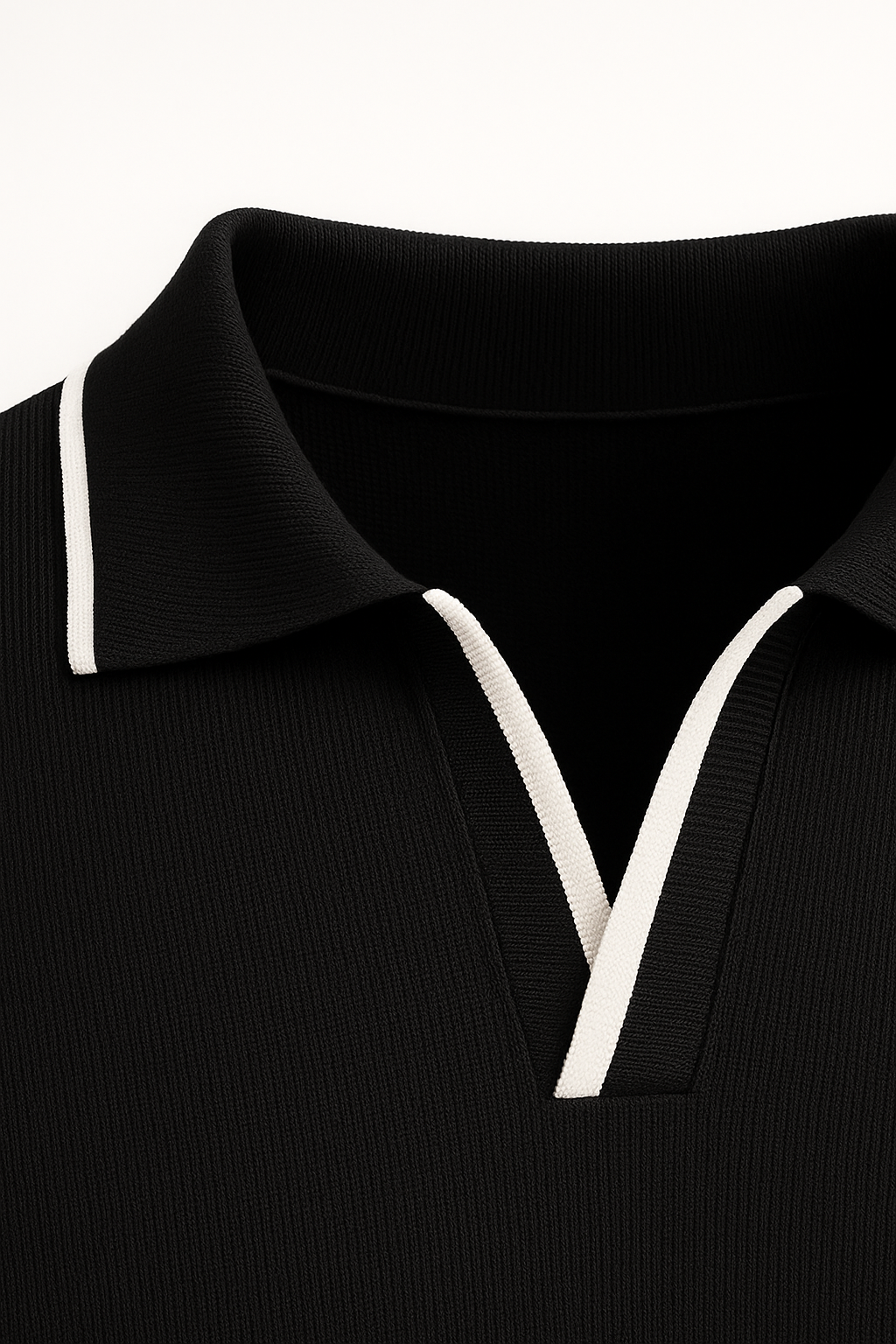 Parivo Knitted Polo Black