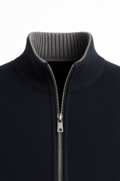 Neviro Zip Cardigan Navy