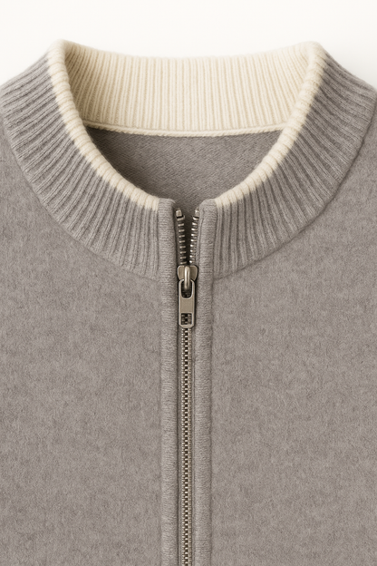 Neviro Zip Cardigan Grey