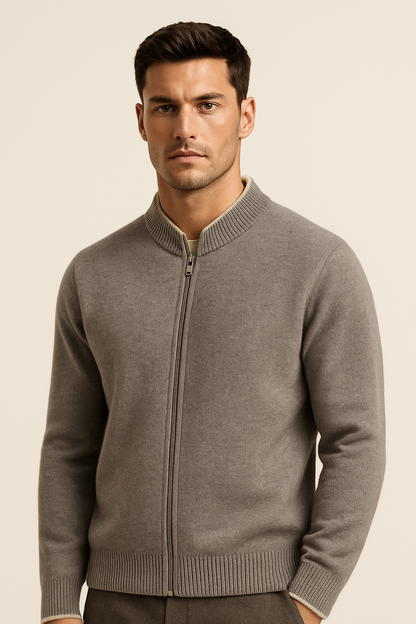Neviro Zip Cardigan Grey