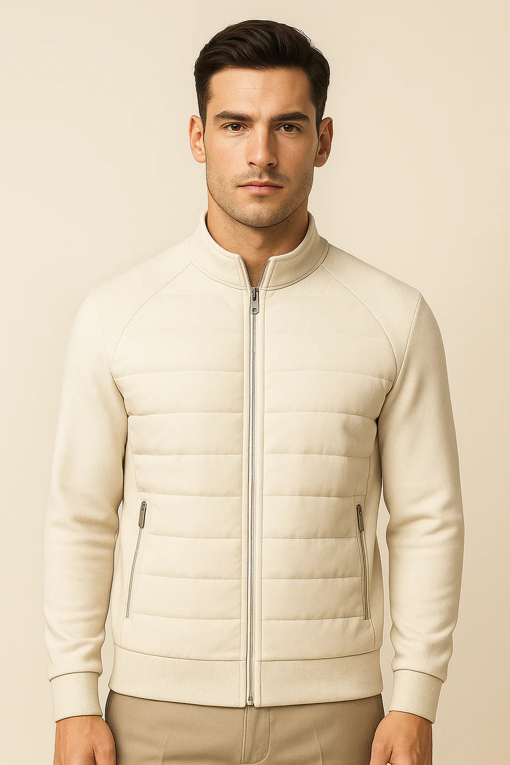 Belaro Padded Wool Jacket Ivory