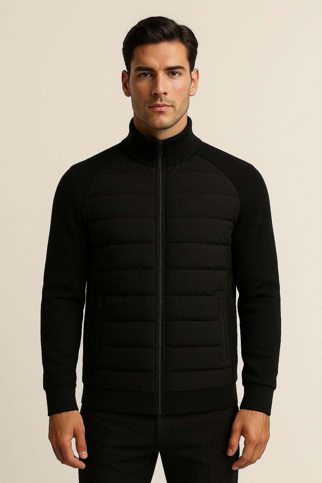 Belaro Padded Wool Jacket Black