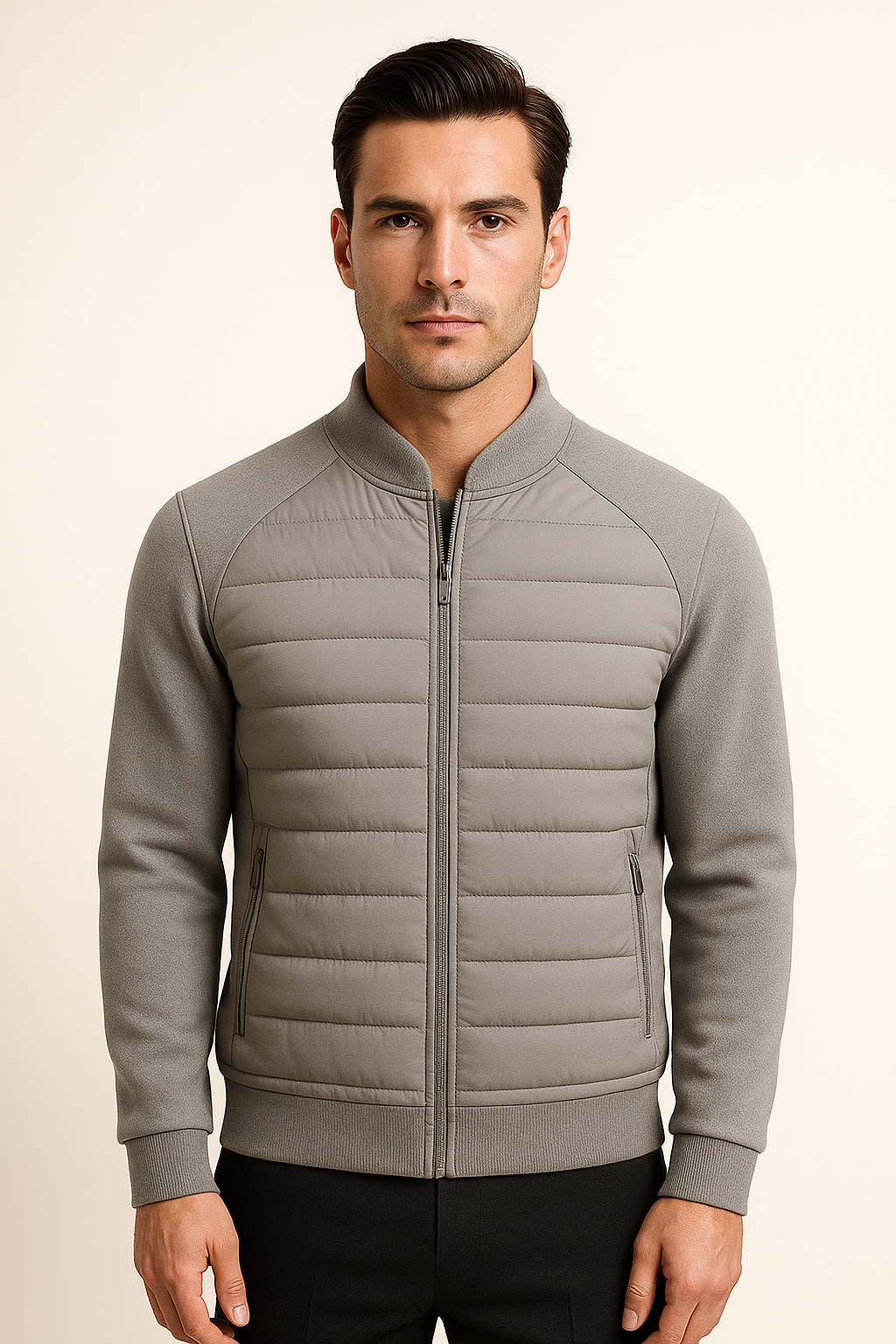 Belaro Padded Wool Jacket Grey