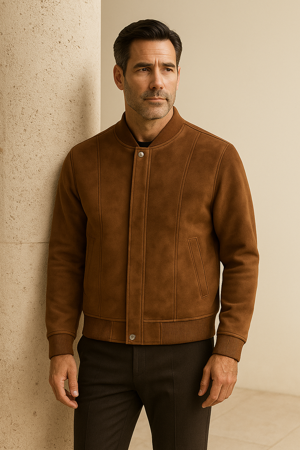 Orivo Suede Bomber Brown
