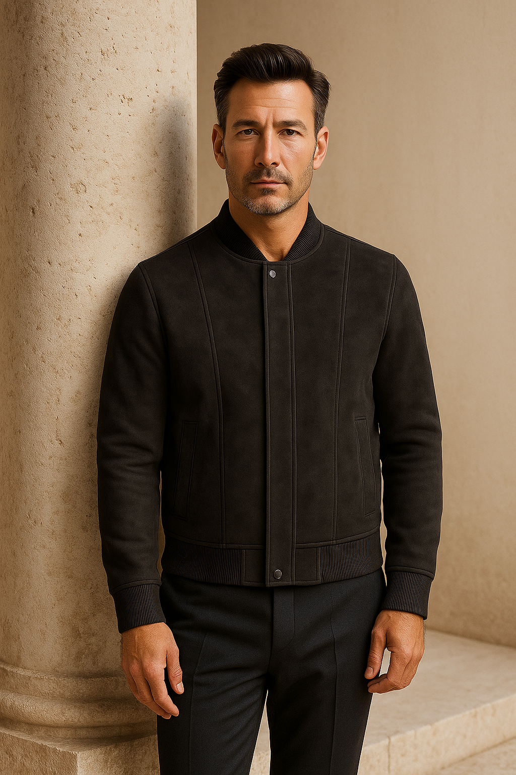 Orivo Suede Bomber Black