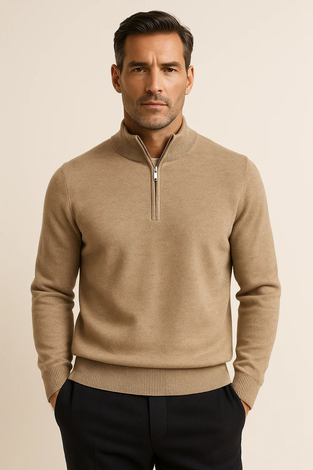 Calero Quarter-Zip Beige