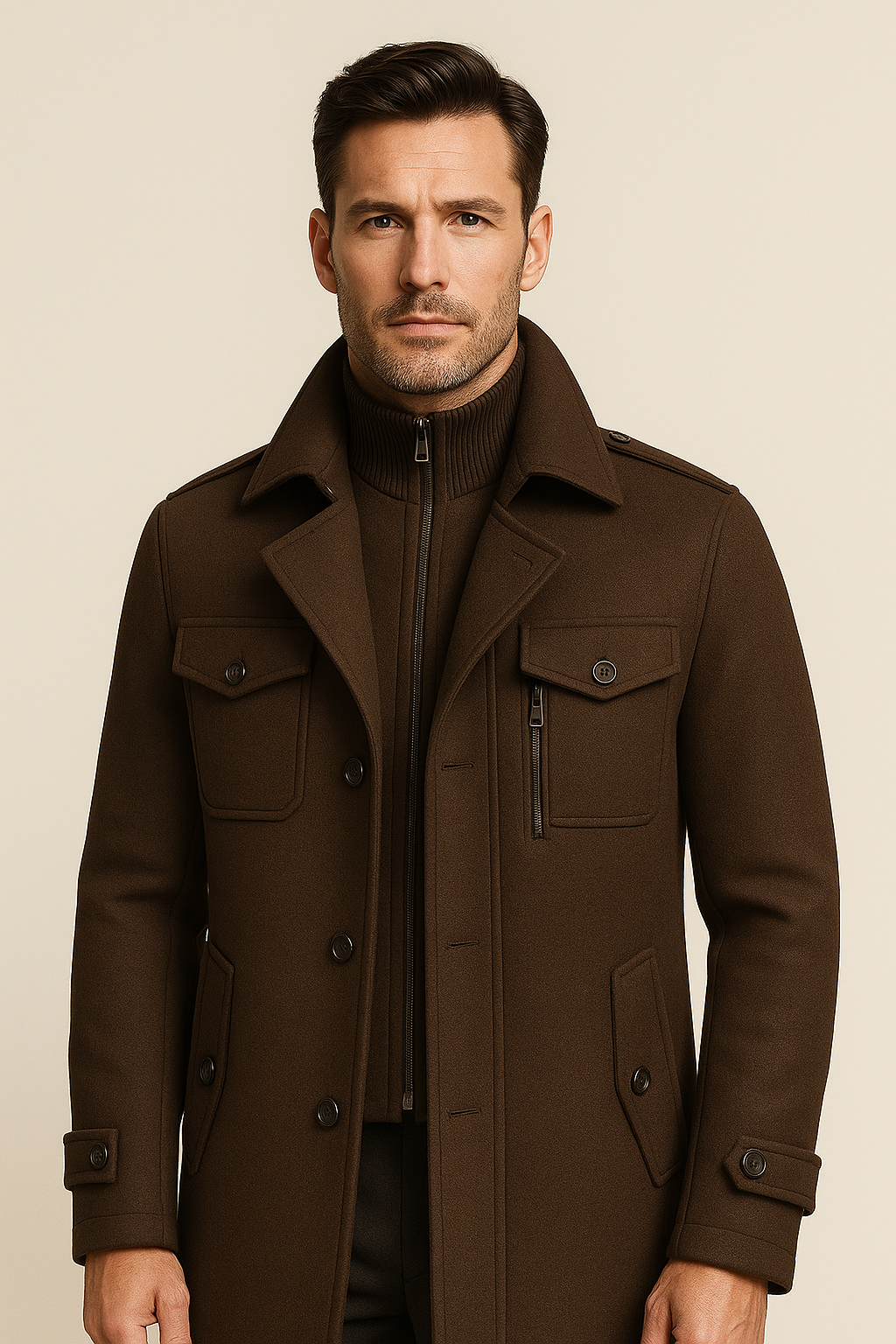 Celano Field Coat Brown