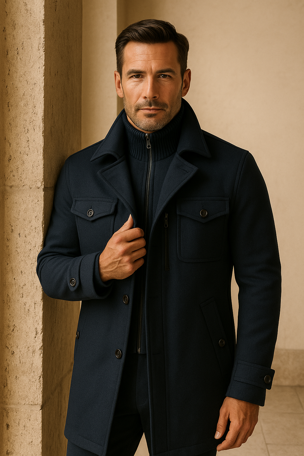 Celano Field Coat Navy
