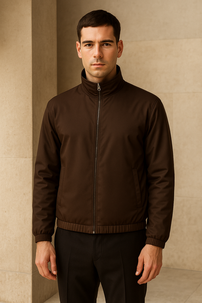 Reverso Bomber Jacket Brown