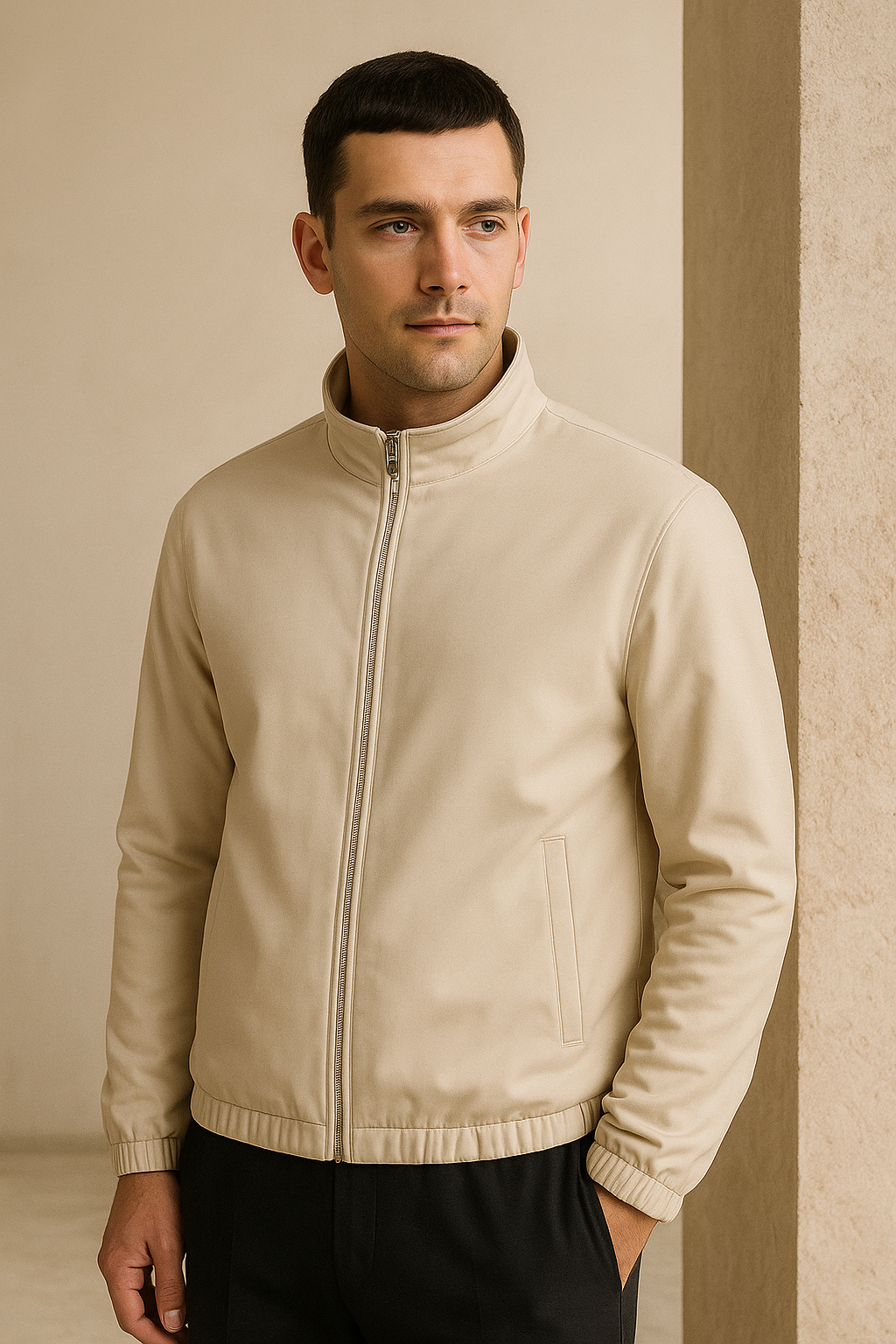 Reverso Bomber Jacket Ivory