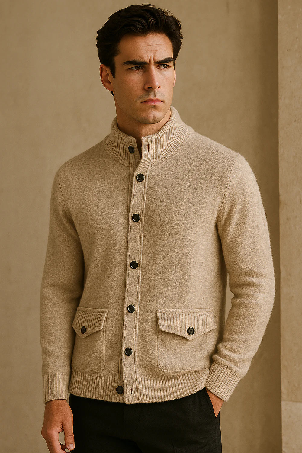 Javino Cashmere Cardigan Sand