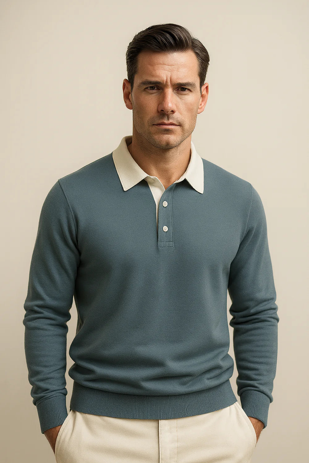 Meravo Polo Knit Cyan