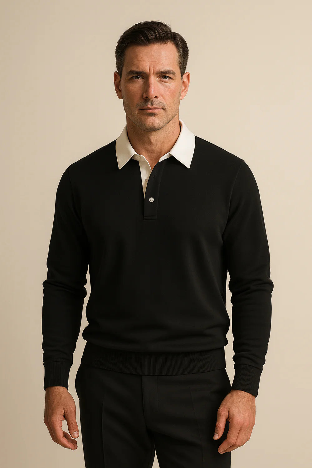 Meravo Polo Knit Black