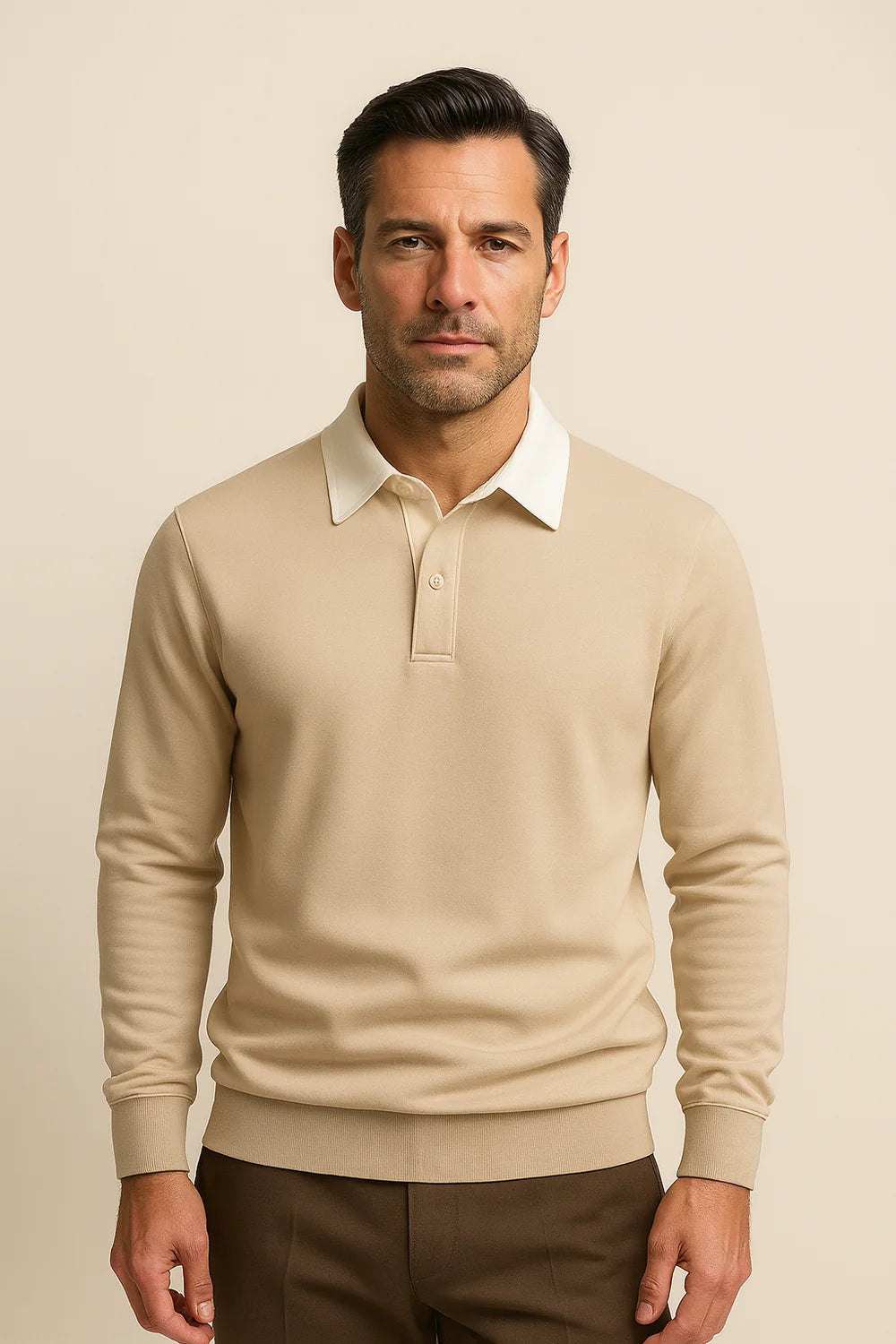 Meravo Polo Knit Beige