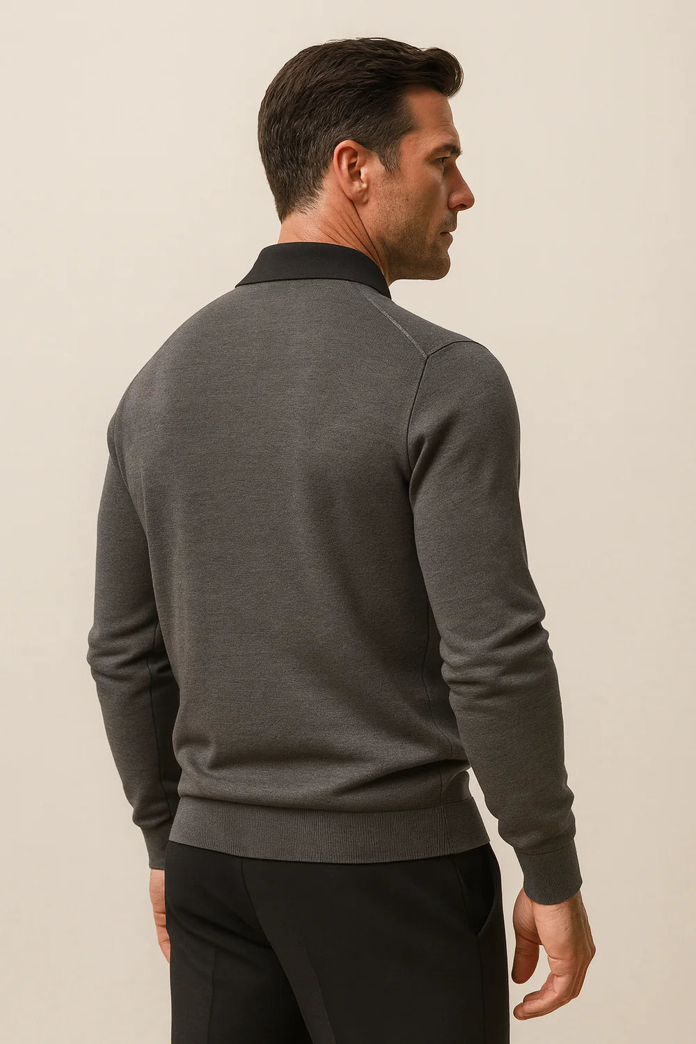 Meravo Polo Knit Grey