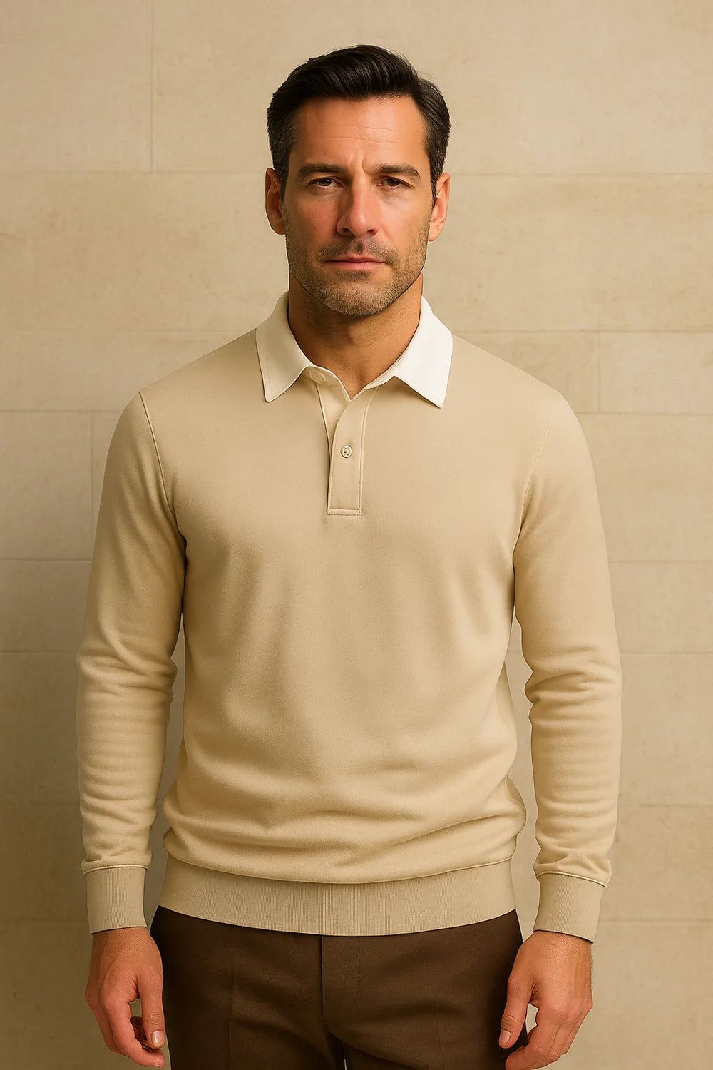 Meravo Polo Knit Beige