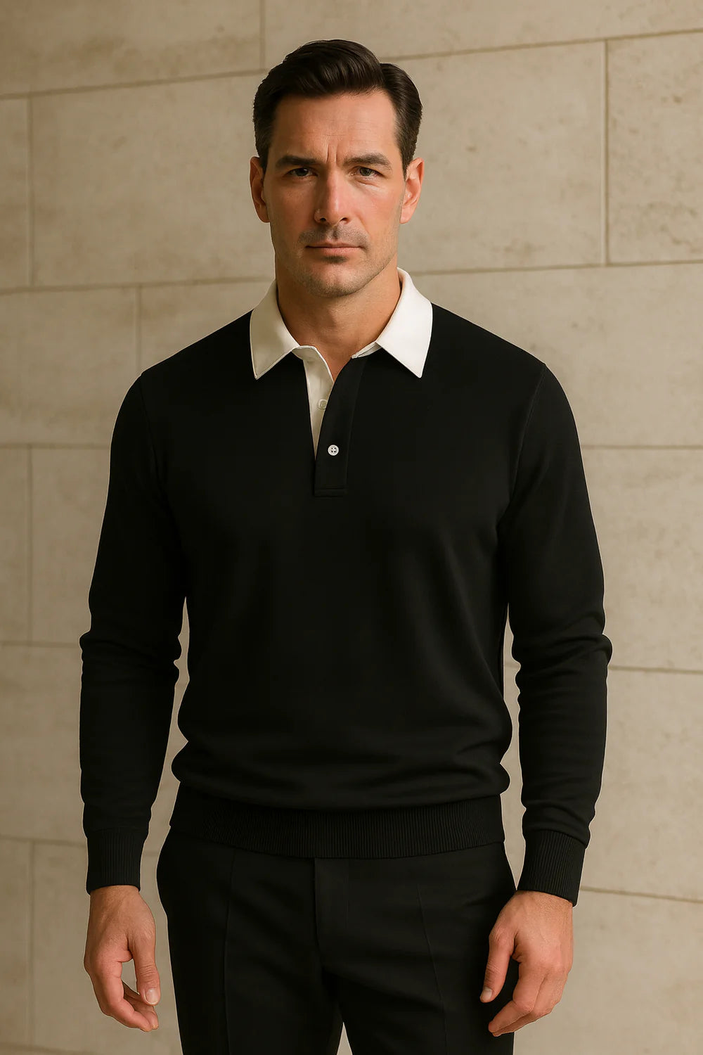 Meravo Polo Knit Black