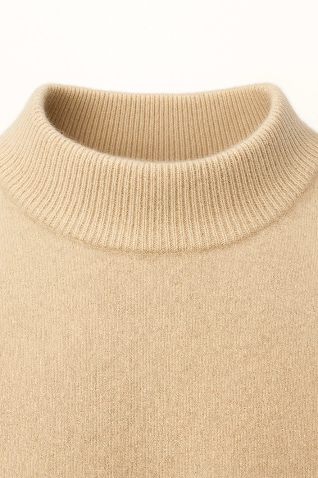 Arelio Mock Neck Knit Beige