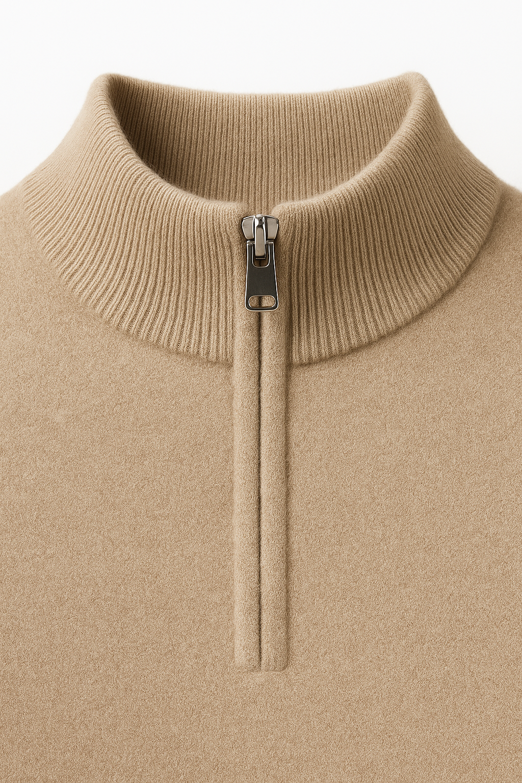 Caveli Quarter-Zip Knit Beige