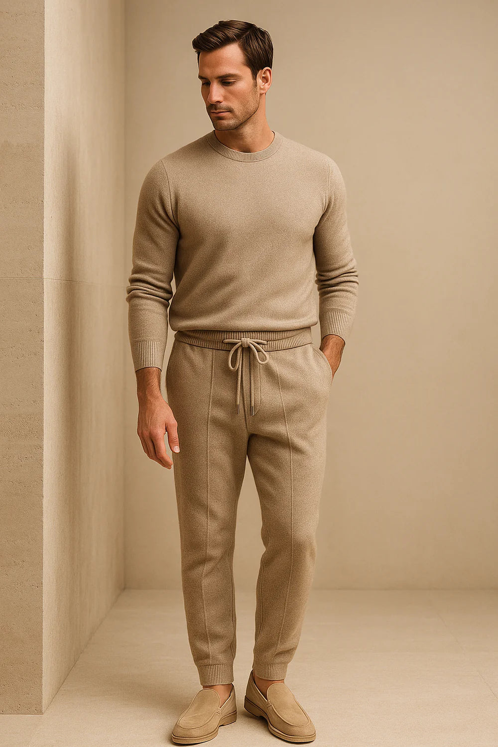 Belorin Cashmere Trousers Beige