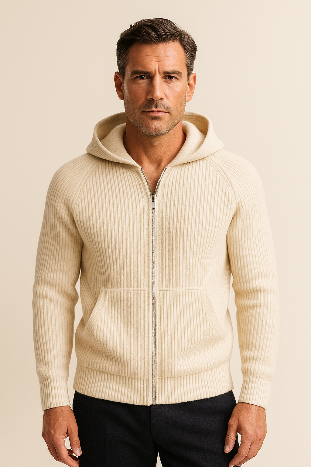 Velani Hooded Knit Ivory