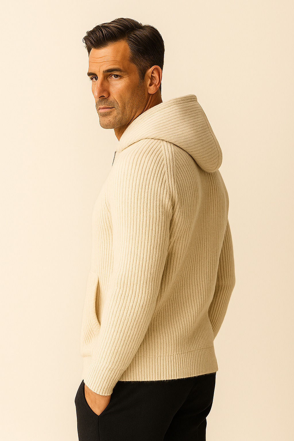 Velani Hooded Knit Ivory