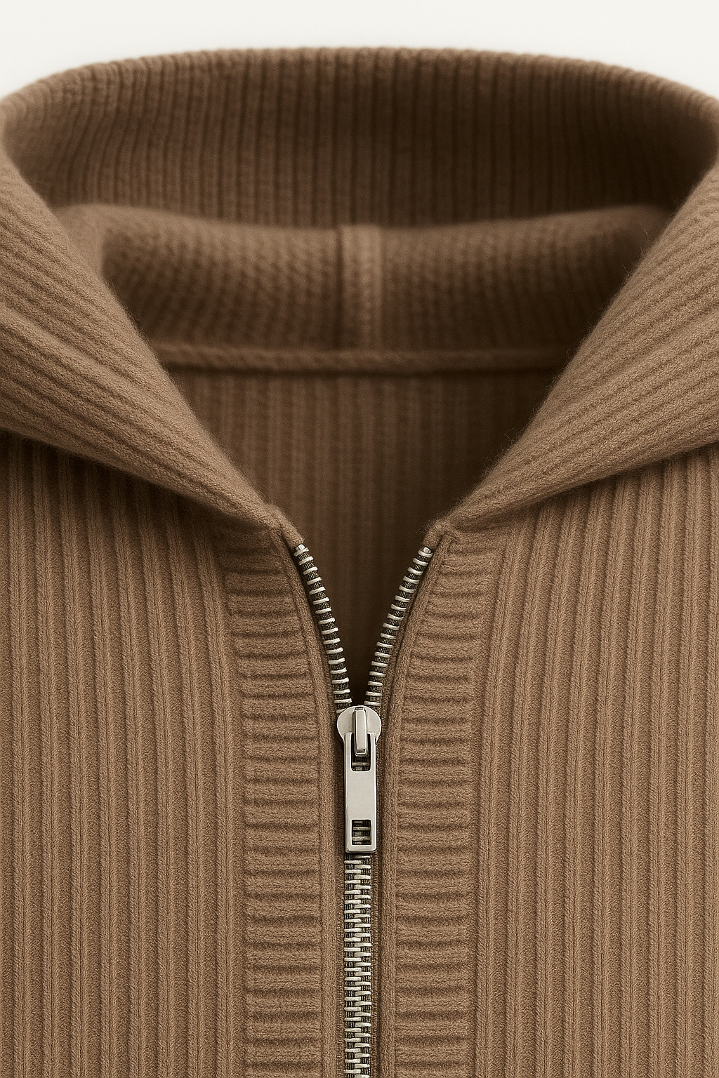 Velani Hooded Knit Brown