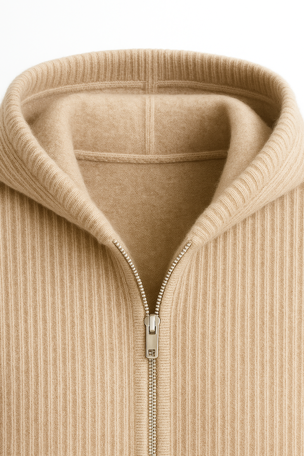 Velani Hooded Knit Light Brown