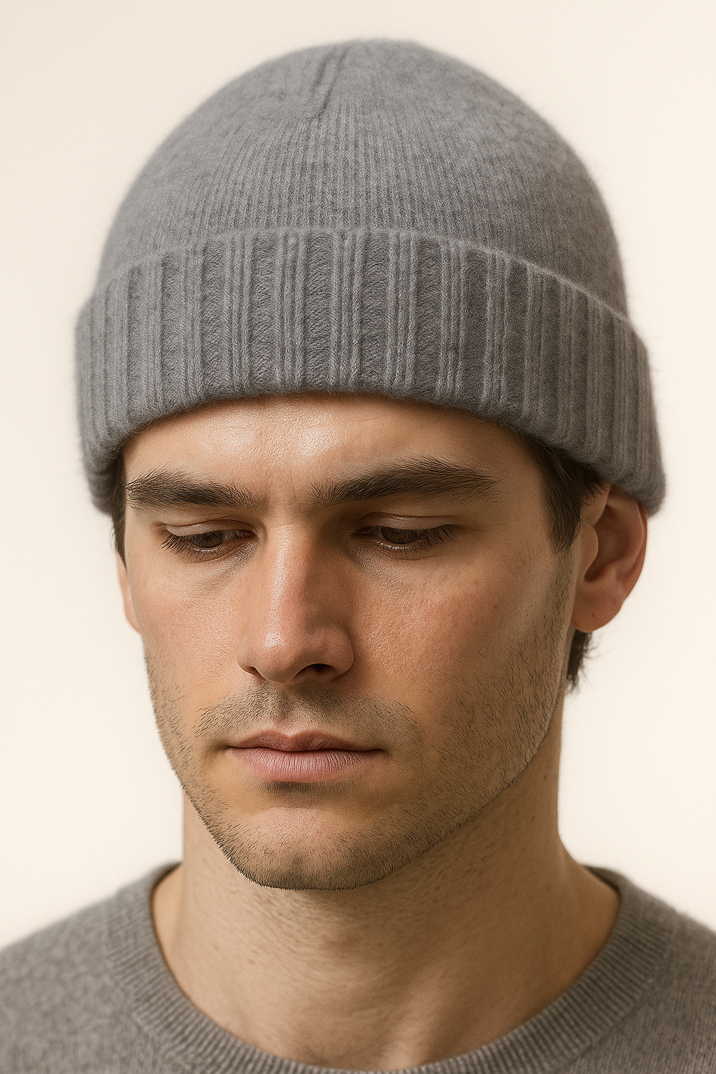 Ivaro Cashmere Beanie Grey