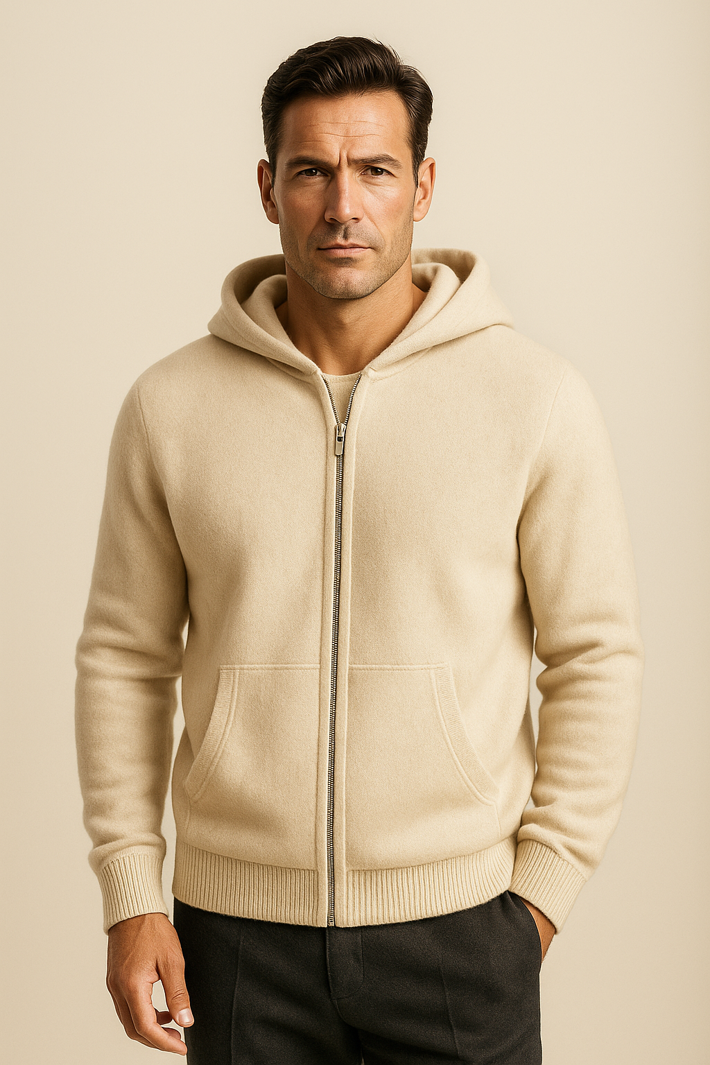 Tonari Hooded Zip Cream