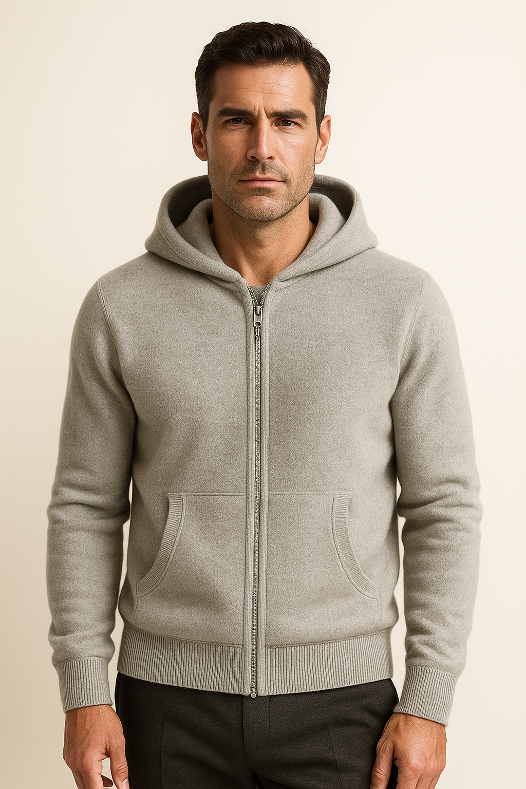 Tonari Hooded Zip Grey