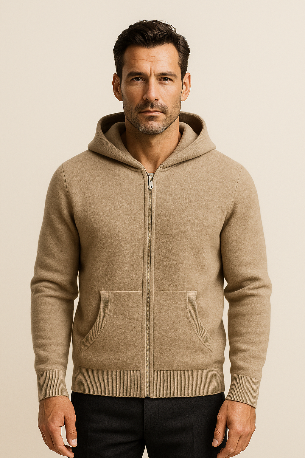 Tonari Hooded Zip Taupe