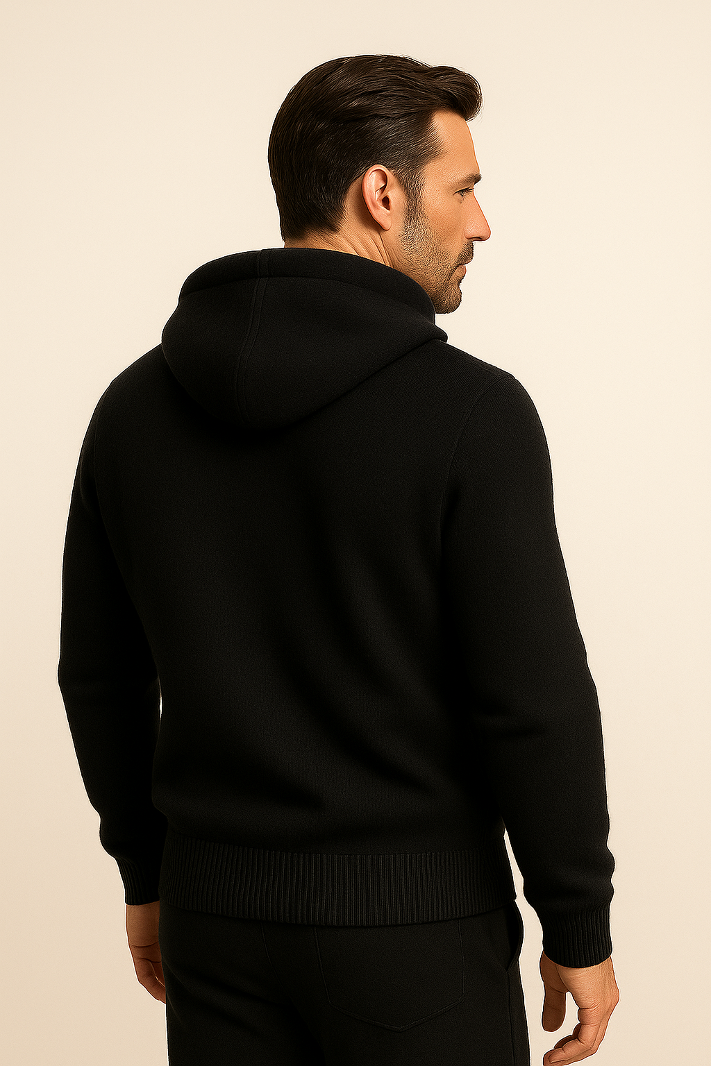 Tonari Hooded Zip Black