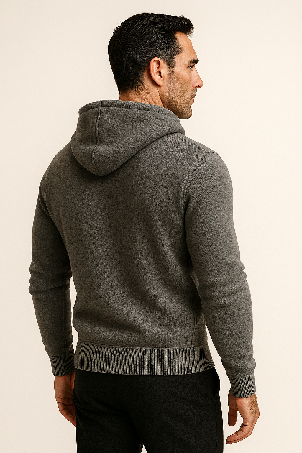 Tonari Hooded Zip Dark Grey
